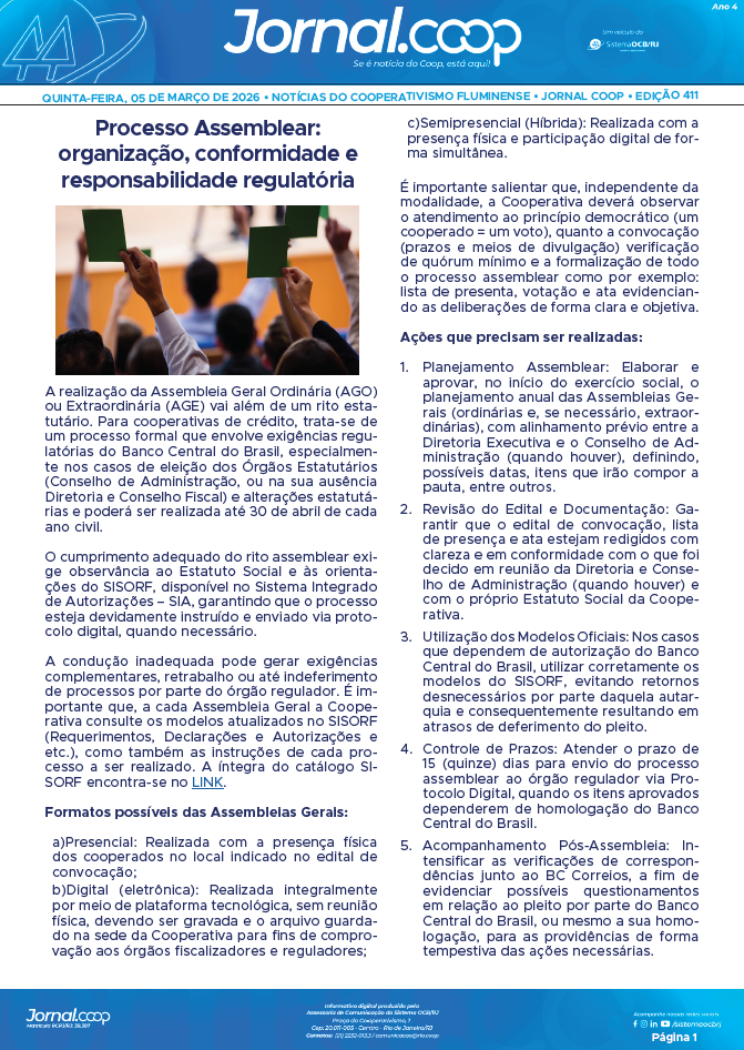 Jornal.Coop – Edição 411 – Ano 4 – 05 de março de 2026