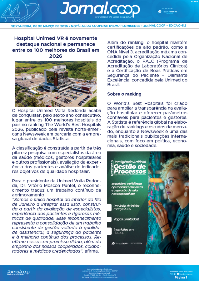 Jornal.Coop – Edição 412 – Ano 4 – 06 de março de 2026