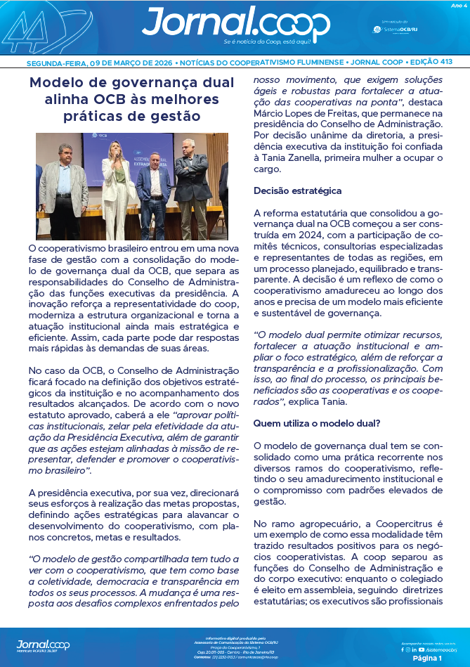 Jornal.Coop – Edição 413 – Ano 4 – 09 de março de 2026