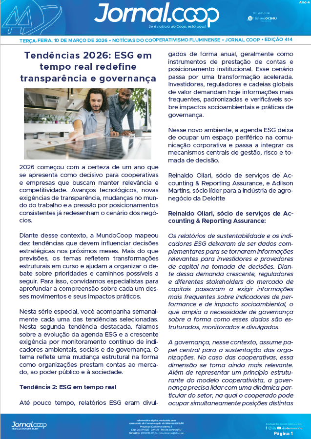 Jornal.Coop – Edição 414 – Ano 4 – 10 de março de 2026