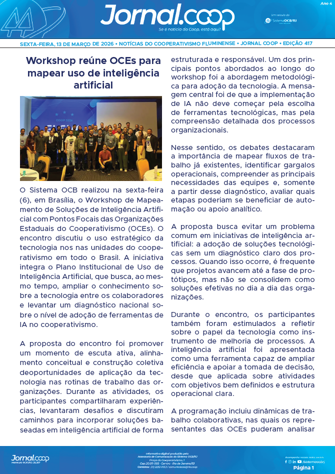 Jornal.Coop – Edição 417 – Ano 4 – 13 de março de 2026