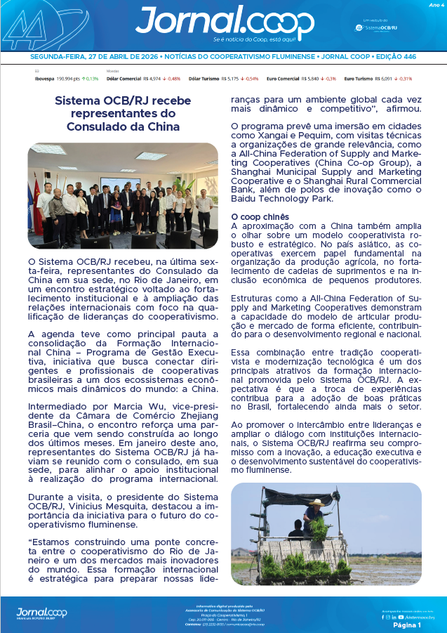 Jornal.Coop RJ – Edição 446 – Ano 4 – 27 de abril de 2026
