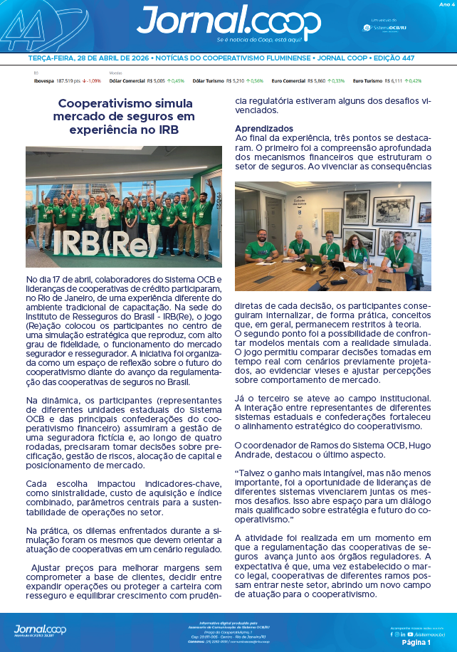 Jornal.Coop RJ – Edição 447 – Ano 4 – 28 de abril de 2026