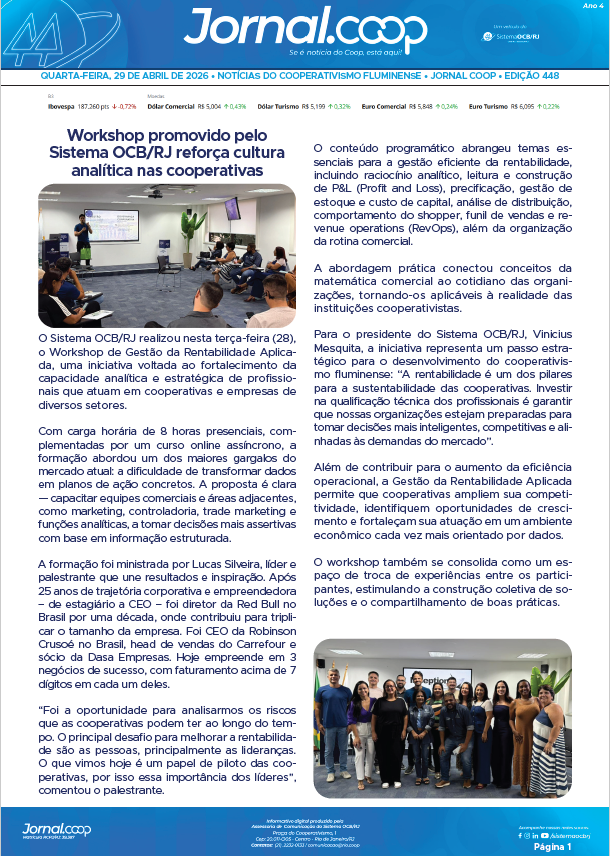 Jornal.Coop RJ – Edição 448 – Ano 4 – 29 de abril de 2026
