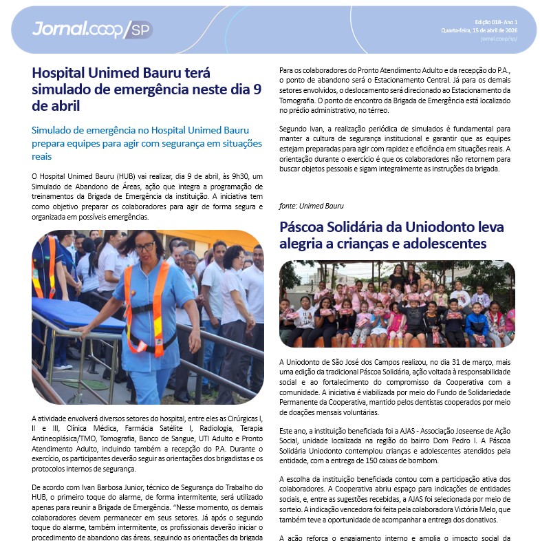 Edição 018 – Ano 1 – SP – 15 de abril de 2026