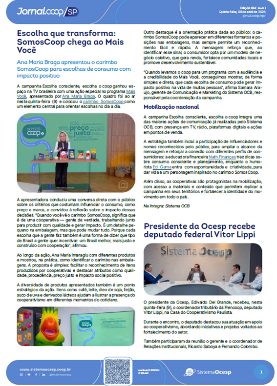 Edição 014 – Ano 1 – SP – 09 de abril de 2026
