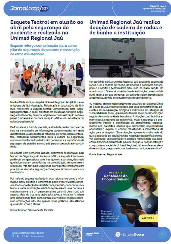 Edição 023 – Ano 1 – SP – 23 de abril de 2026