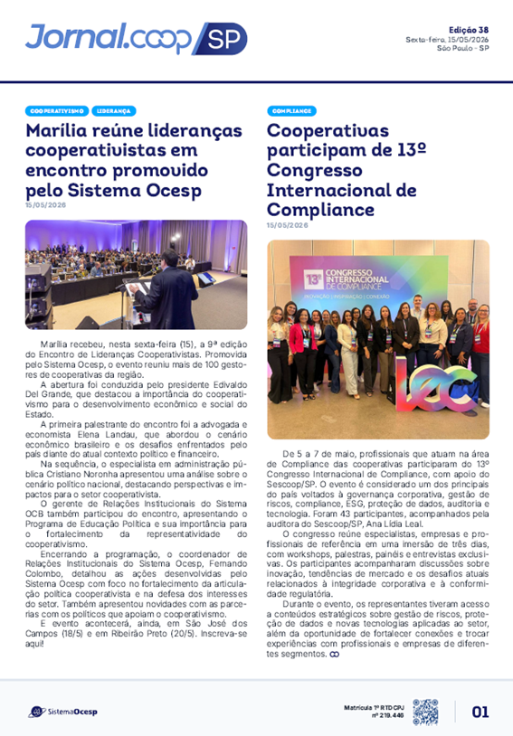 Edição 038 – Ano 1 – SP – 15 de maio de 2026
