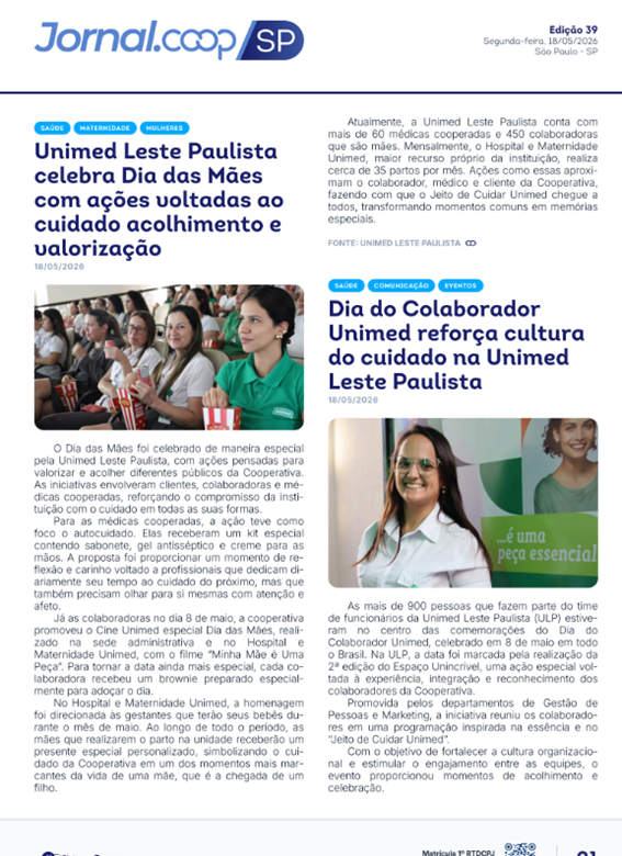 Edição 039 – Ano 1 – SP – 18 de maio de 2026