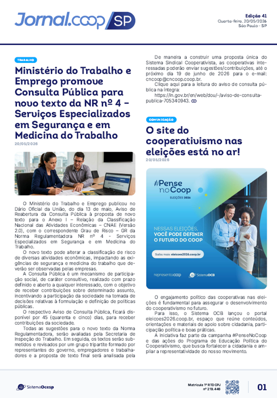 Edição 041 – Ano 1 – SP – 20 de maio de 2026