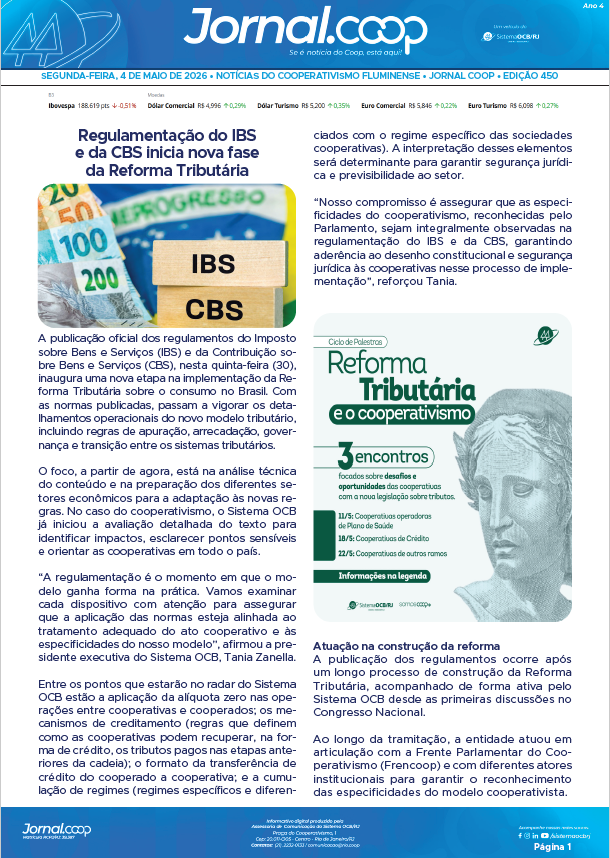 Jornal.Coop RJ – Edição 450 – Ano 4 – 4 de maio de 2026