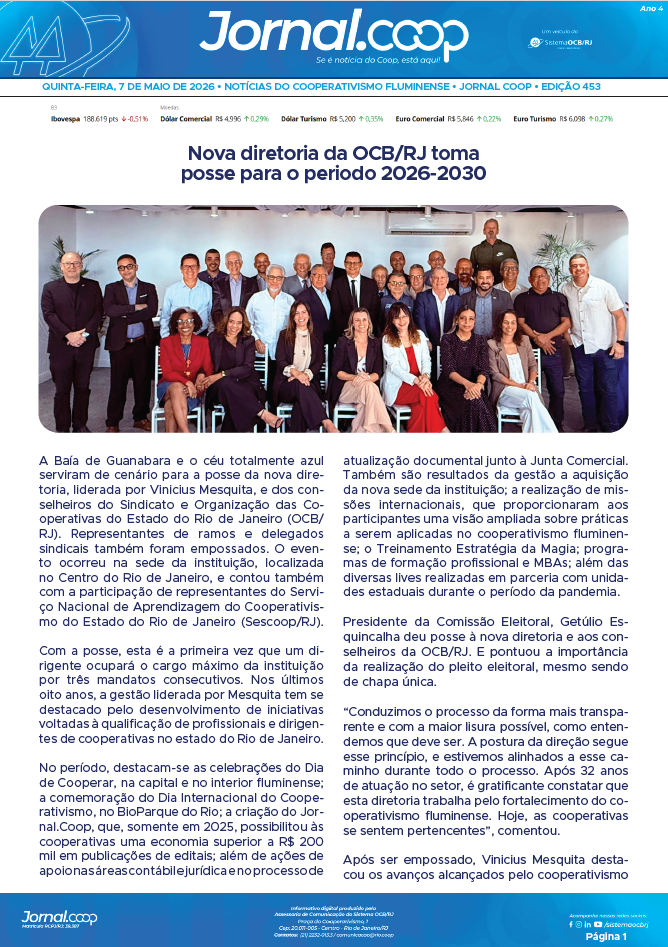 Jornal.Coop RJ – Edição 453 – Ano 4 – 7 de maio de 2026