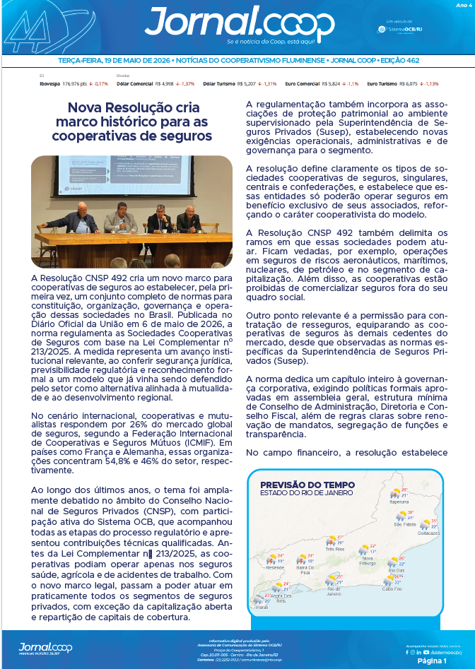 Jornal.Coop RJ – Edição 462 – Ano 4 – 19 de maio de 2026