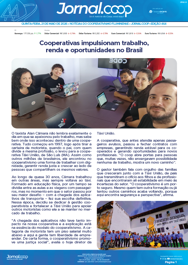 Jornal.Coop RJ – Edição 464 – Ano 4 – 21 de maio de 2026
