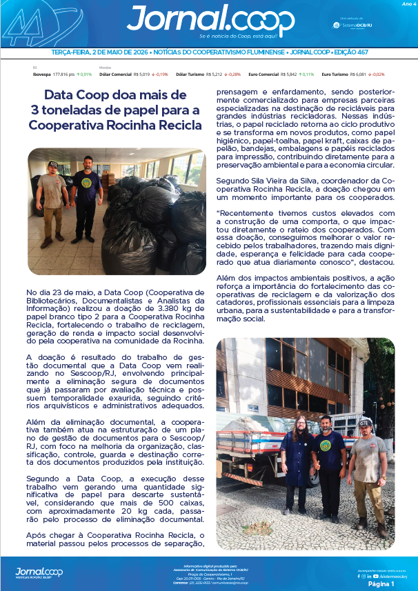 Jornal.Coop RJ – Edição 467 – Ano 4 – 26 de maio de 2026