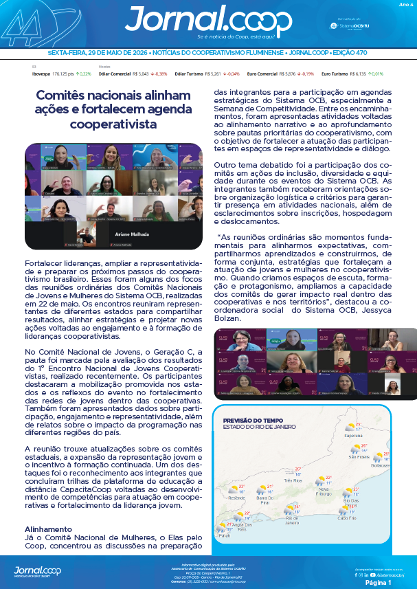 Jornal.Coop RJ – Edição 470 – Ano 4 – 29 de maio de 2026