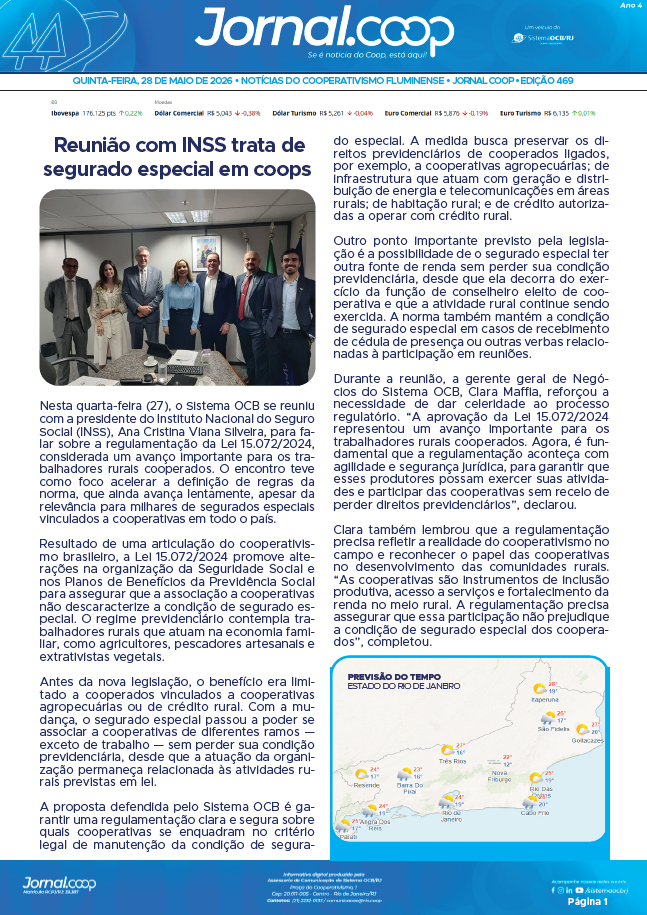 Jornal.Coop RJ – Edição 469 – Ano 4 – 28 de maio de 2026
