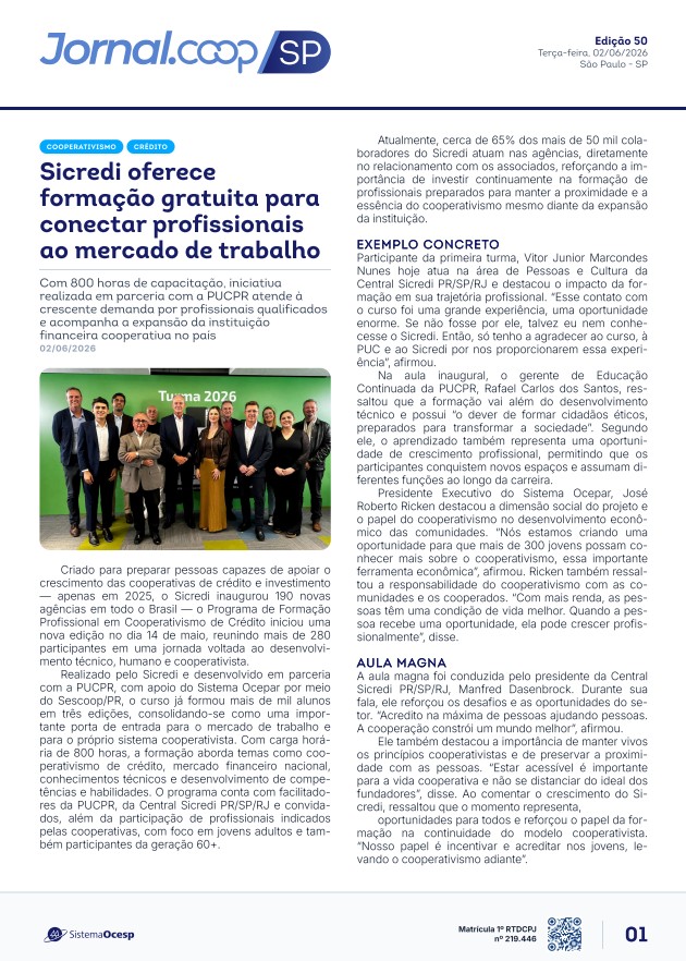 Edição 050 – Ano 1 – SP – 02 de Junho de 2026