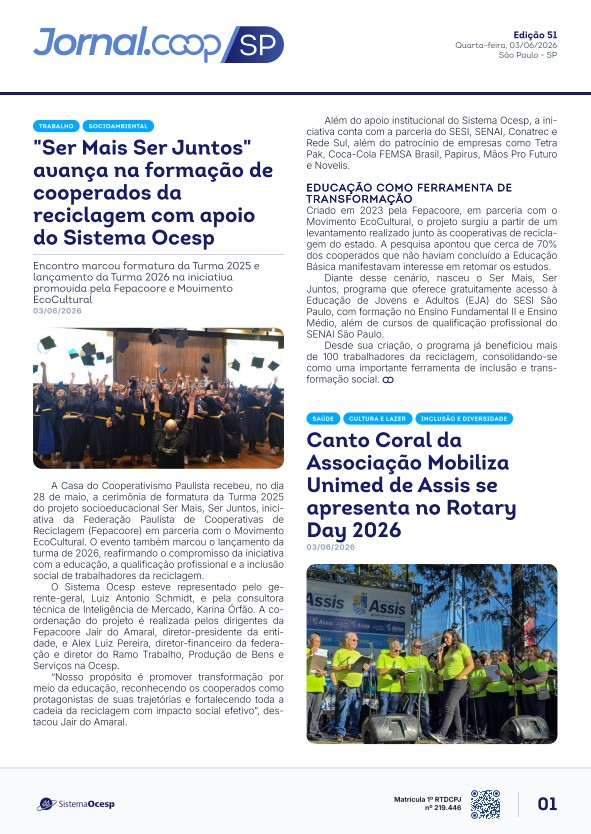 Edição 051 – Ano 1 – SP – 03 de Junho de 2026