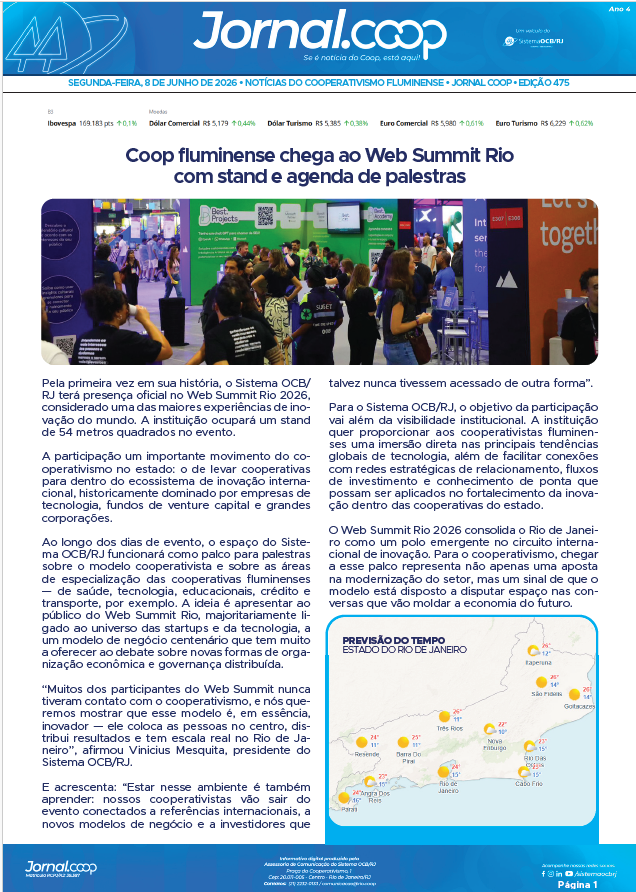 Jornal.Coop RJ – Edição 475 – Ano 4 – 8 de junho de 2026