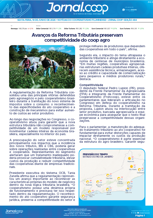 Jornal.Coop RJ – Edição 484 – Ano 4 – 19 de junho de 2026