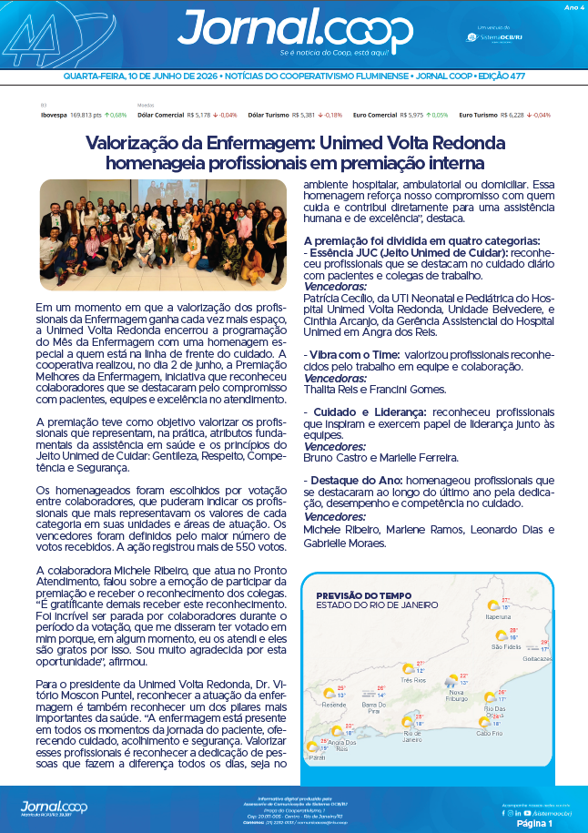 Jornal.Coop RJ – Edição 477 – Ano 4 – 10 de junho de 2026