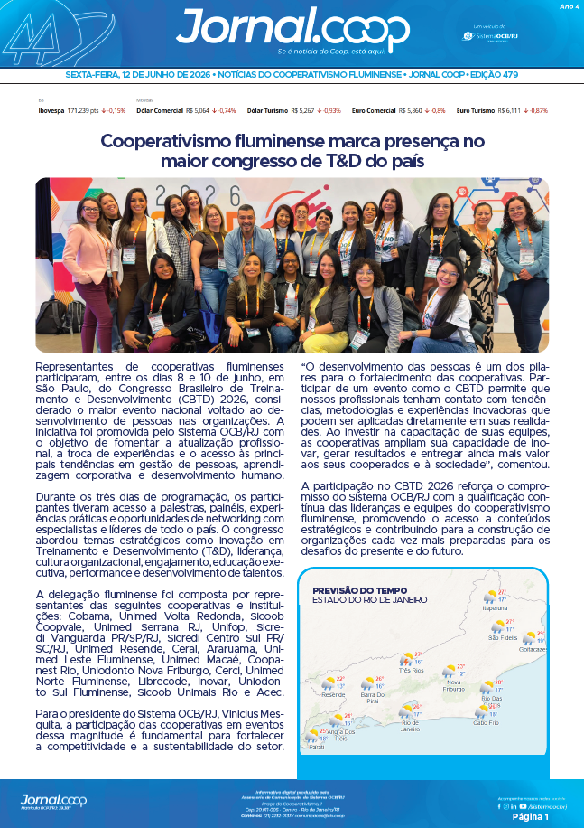 Jornal.Coop RJ – Edição 479 – Ano 4 – 12 de junho de 2026