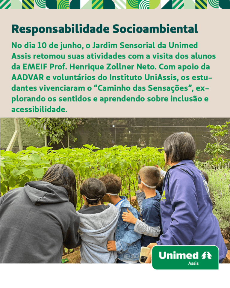 Unimed Assis – Jardim Sensorial retoma atividades no Parque Buracão