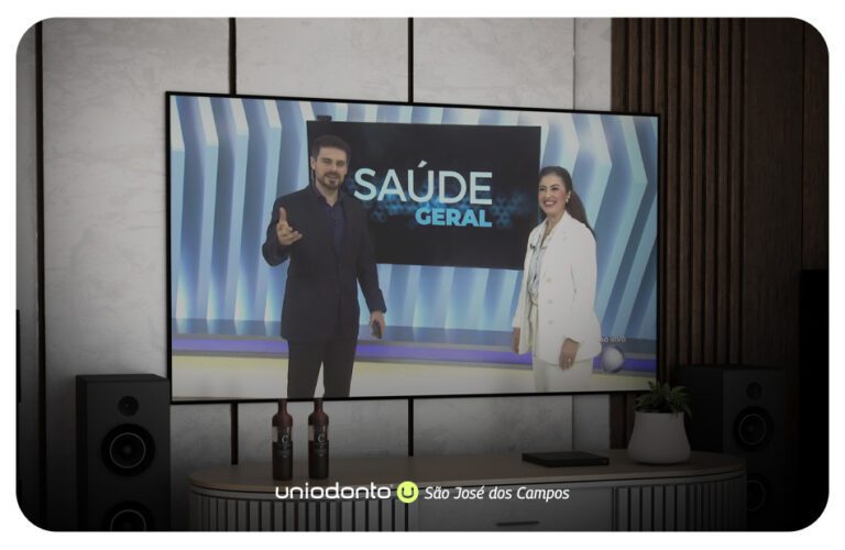 Saúde bucal e trabalho: tema é destaque em participação da Uniodonto de Santos no Balanço Geral Saúde