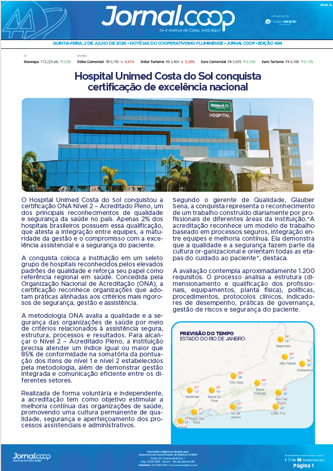Jornal.Coop RJ – Edição 494 – Ano 4 – 2 de julho de 2026