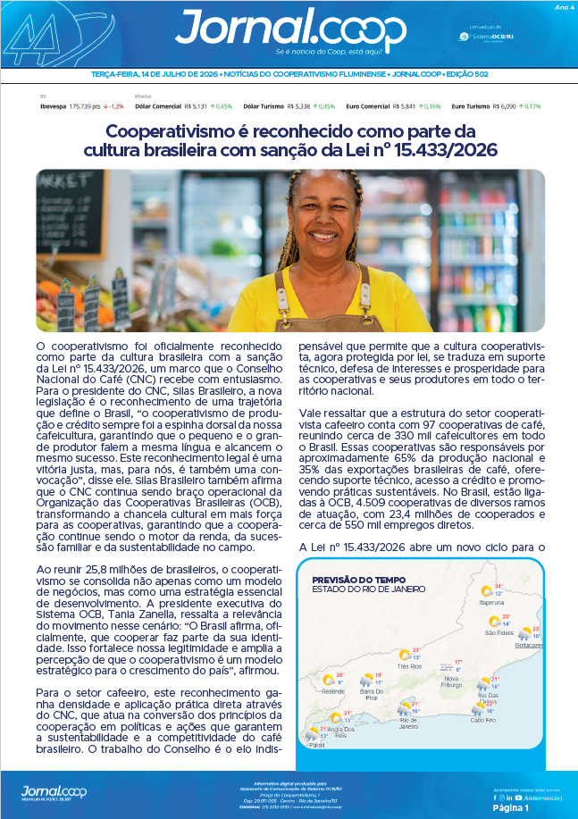 Jornal.Coop RJ – Edição 502 – Ano 4 – 14 de julho de 2026