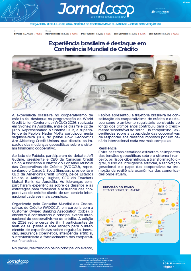 Jornal.Coop RJ – Edição 507 – Ano 4 – 21 de julho de 2026