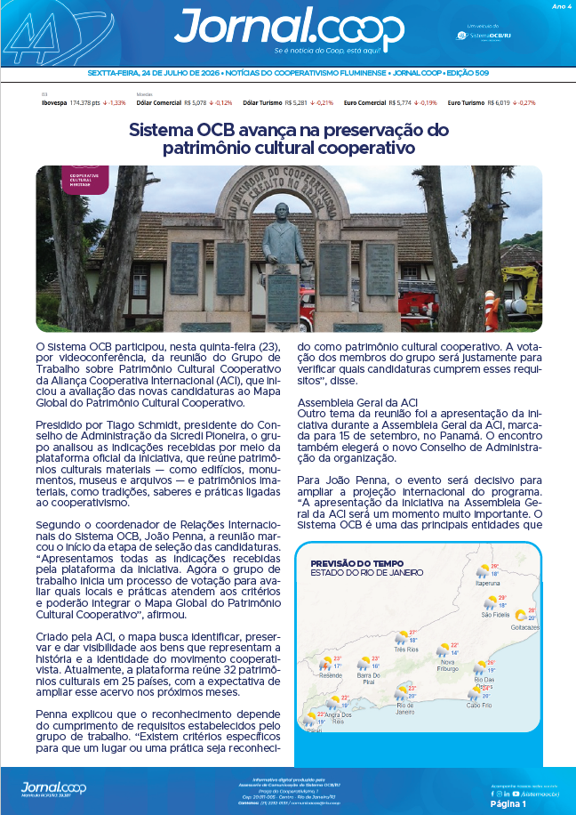 Jornal.Coop RJ – Edição 509 – Ano 4 – 24 de julho de 2026