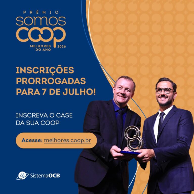 Inscrições para o Prêmio SomosCoop Melhores do Ano são prorrogadas para 7 de julho