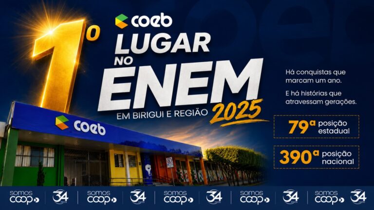 COEB – Cooperativa de Ensino de Birigui reafirma liderança no ENEM e demonstra a força do cooperativismo na educação