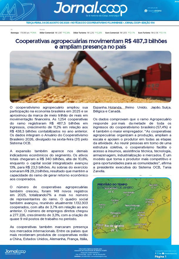 Jornal.Coop RJ – Edição 514 – Ano 4 – 4 de agosto de 2026