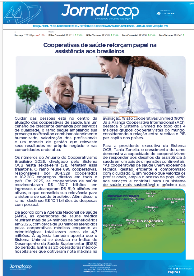 Jornal.Coop RJ – Edição 519 – Ano 4 – 11 de agosto de 2026