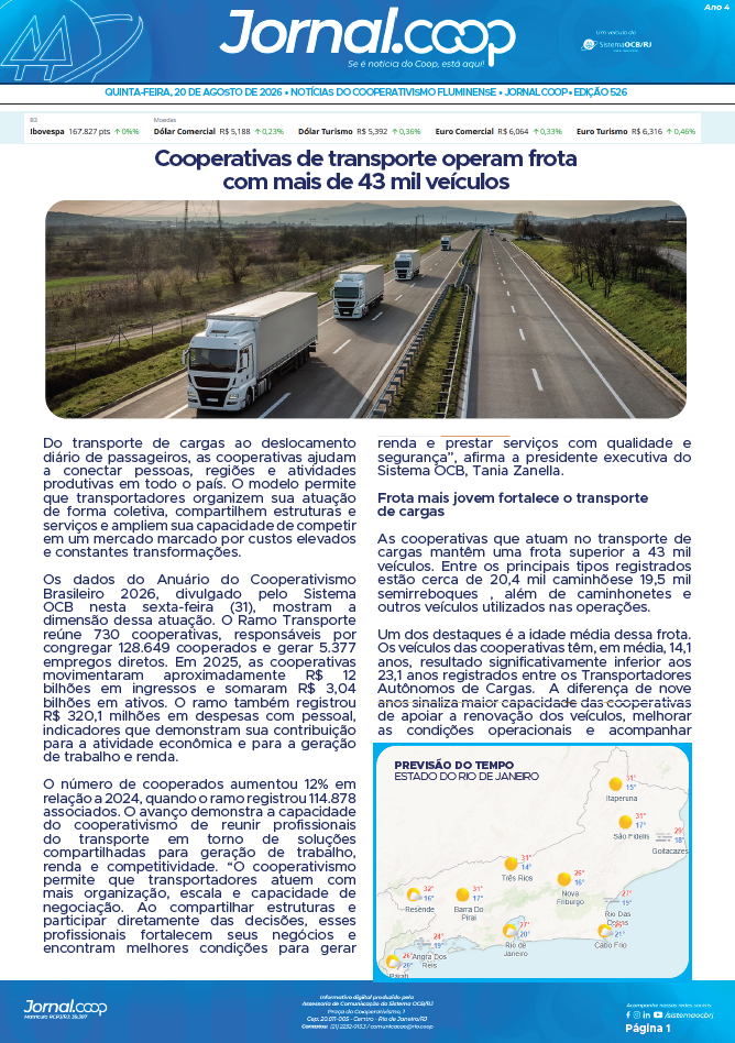Jornal.Coop RJ – Edição 526 – Ano 4 – 20 de agosto de 2026