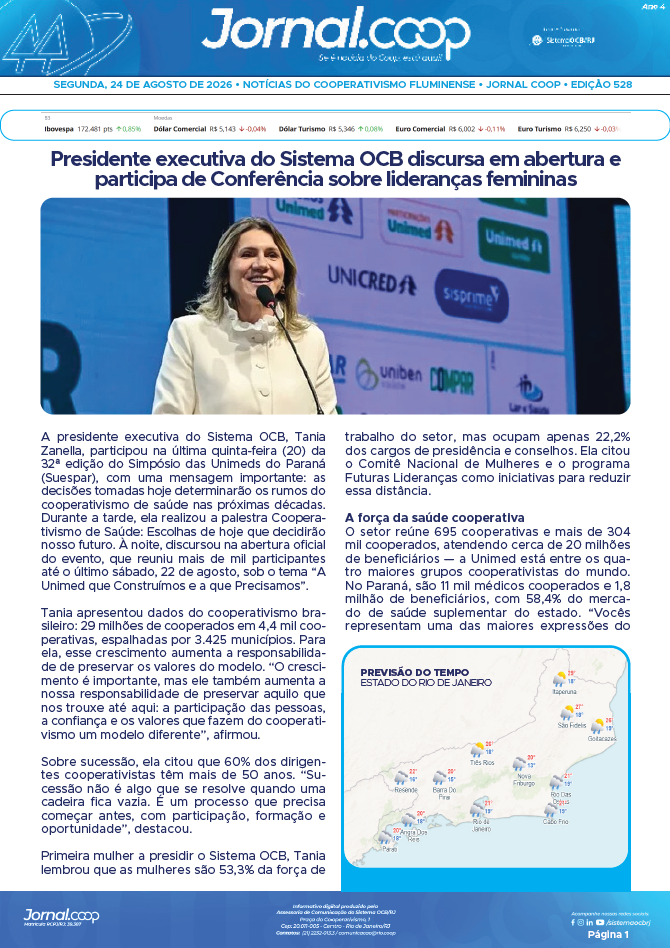 Jornal.Coop RJ – Edição 528 – Ano 4 – 24 de agosto de 2026