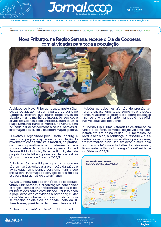 Jornal.Coop RJ – Edição 532 – Ano 4 – 28 de agosto de 2026