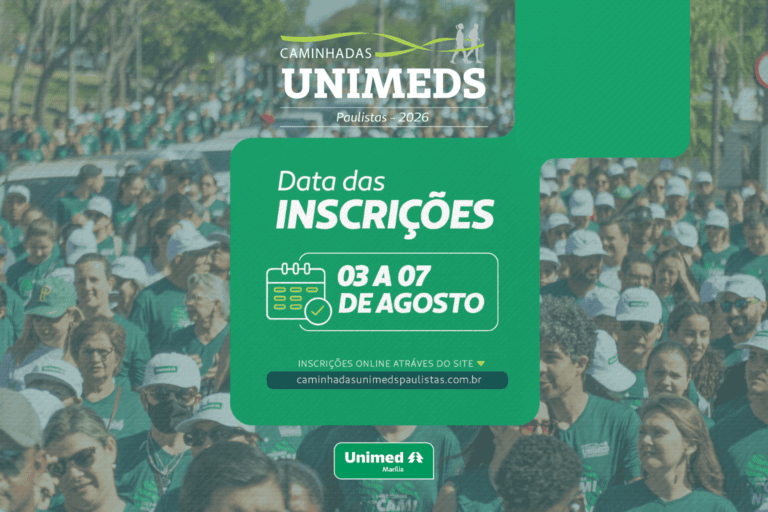 Unimed Marilia – Caminhada Unimed 2026 abre inscrições e convida comunidade para tradicional evento de promoção à saúde