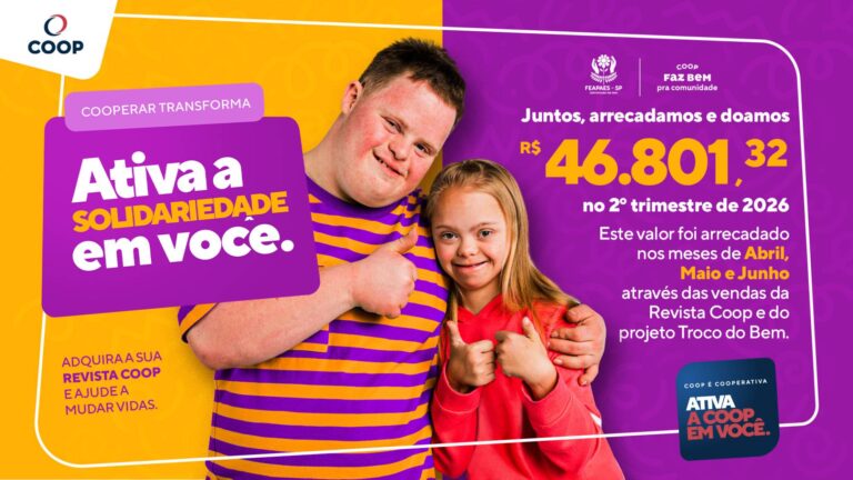 COOP reforça compromisso social e destina R$ 46,8 mil à APAE paulista
