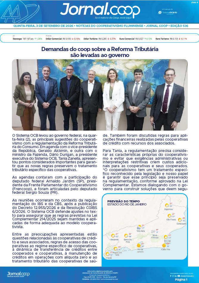 Jornal.Coop RJ – Edição 536 – Ano 4 – 3 de setembro de 2026