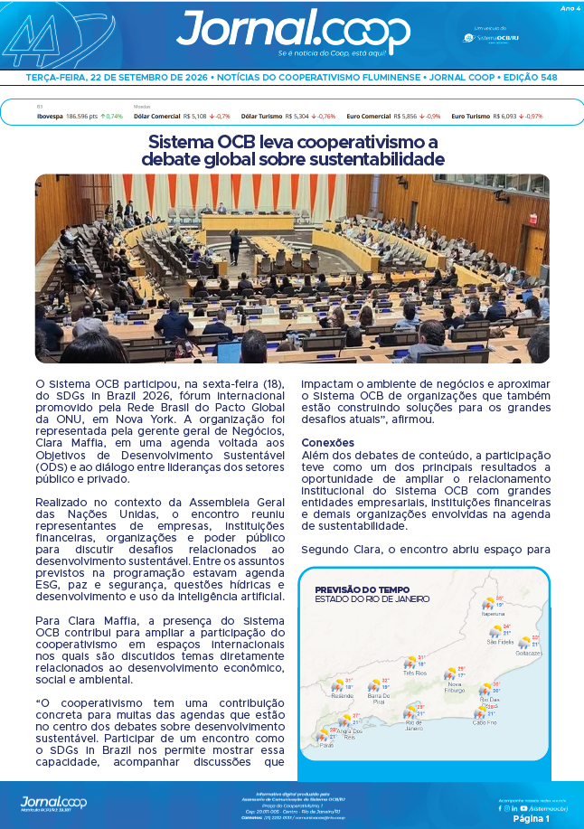 Jornal.Coop RJ – Edição 548 – Ano 4 – 22 de setembro de 2026