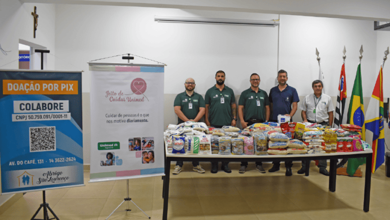 Unimed Regional Jaú Doa Alimentos arrecadados com as caminhadas Unimeds Paulistas a instituição Locais