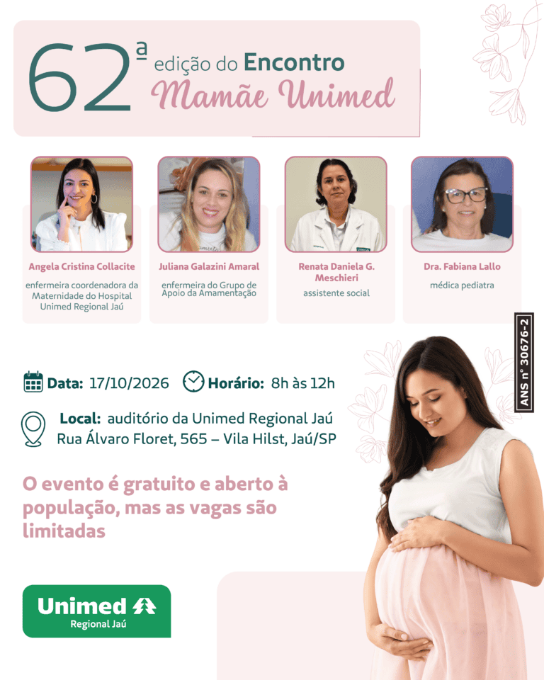 Vem aí o 62º encontro mamãe Unimed Regional jaú