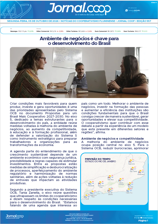 Jornal.Coop RJ – Edição 557 – Ano 4 – 5 de outubro de 2026