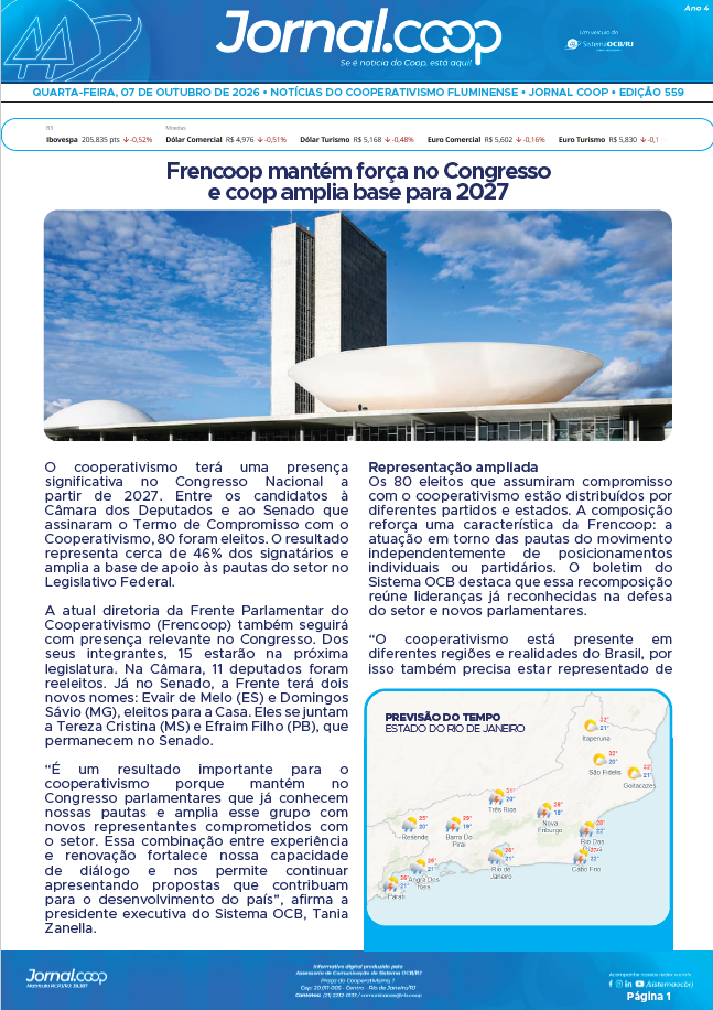 Jornal.Coop RJ – Edição 559 – Ano 4 – 7 de outubro de 2026