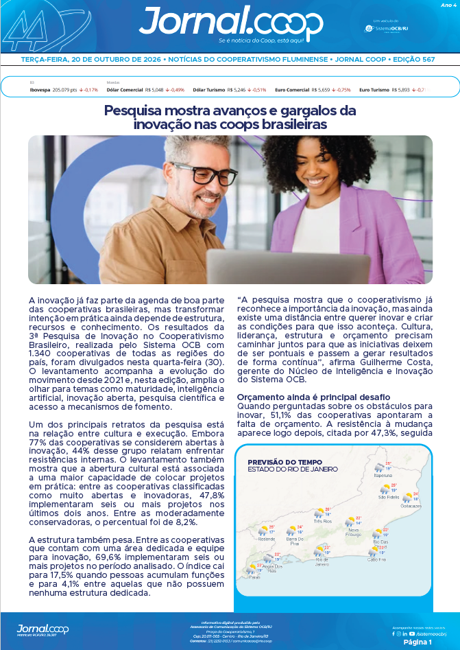 Jornal.Coop RJ – Edição 567 – Ano 4 – 20 de outubro de 2026