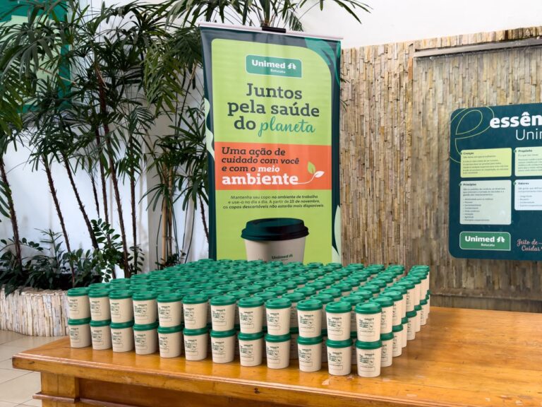 Unimed Botucatu adota copos reutilizáveis e reforça compromisso com a sustentabilidade e o bem-estar dos colaboradores